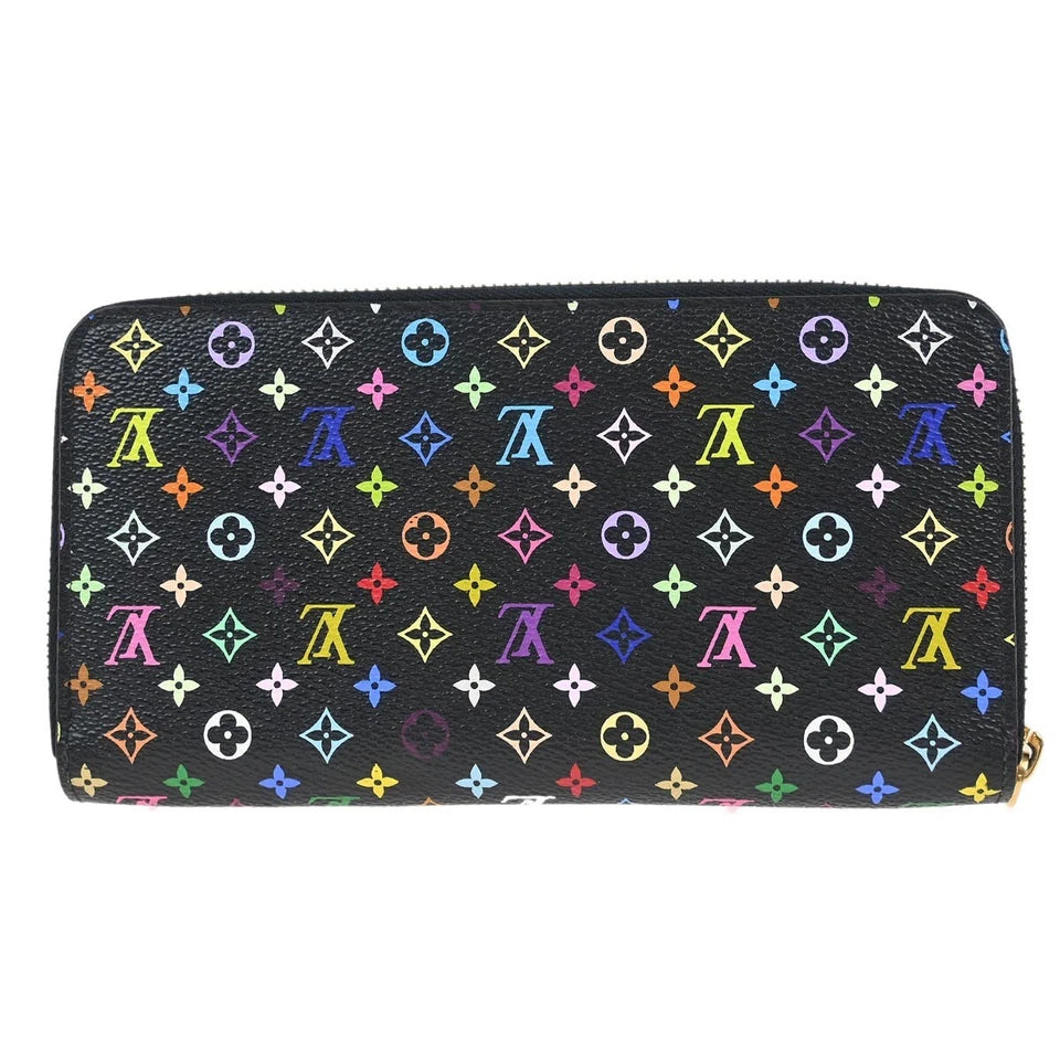 Louis Vuitton Black Multicolor Zippy Wallet